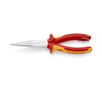 KNIPEX Pinza a becchi mezzotondi (di cicogna) con tronchese 26 16 200 T BK, con occhiello di fissaggio, cromata, VDE 200mm Quantità:1