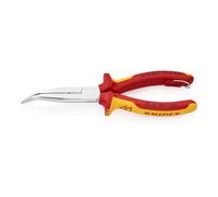 KNIPEX Pinza a becchi mezzotondi (di cicogna) con tronchese 26 26 200 T BK con occhiello di fissaggio cromata, VDE 200mm Quantità:1