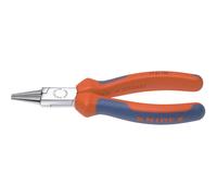KNIPEX - Pinza a becchi tondi diritti, cromata, con manici rivestiti 160
