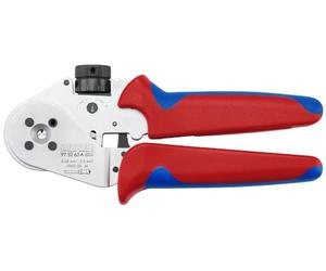 KNIPEX Pinza a quattro punzoni per contatti torniti cromata, 97 52 63 A