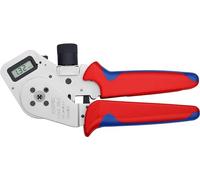 KNIPEX Pinza a quattro punzoni per contatti torniti cromata con impugnature multicomponente 195 mm, 97 52 63 DG