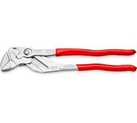 Knipex Pinza Chiave Pinza e Chiave in Un Unico Utensile Cromata, Rivestiti in Resina Sintetica 300 Mm (Confezione Self-Service/Blister) 86 03 300 Sb