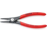 Knipex Pinza di Precisione per Anelli di Sicurezza Esterni Su Alberi Bonderizzata Grigia, Rivestiti in Resina Sintetica Antiscivolo 140 Mm (Confezione Self-Service/Blister) 49 11 A0 Sb
