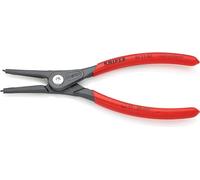 Knipex Pinza di Precisione per Anelli di Sicurezza per Anelli di Sicurezza Esterni Su Alberi Bonderizzata Grigia, Rivestiti in Resina Sintetica Antiscivolo 180 Mm 49 11 A2