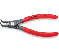 Knipex Pinza di Precisione per Anelli di Sicurezza Esterni Su Alberi Bonderizzata Grigia, Rivestiti in Resina Sintetica Antiscivolo 130 Mm (Confezione Self-Service/Blister) 49 21 A01 Sb
