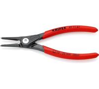 Knipex Pinza di Precisione per Anelli di Sicurezza Esterni Su Alberi Bonderizzata Grigia, Rivestiti in Resina Sintetica Antiscivolo 140 Mm (Confezione Self-Service/Blister) 49 11 A1 Sb
