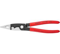 Knipex Pinza per Elettroinstallazioni Bonderizzata Nera, Rivestiti in Resina Sintetica 200 Mm (Confezione Self-Service/Blister) 13 81 200 Sb