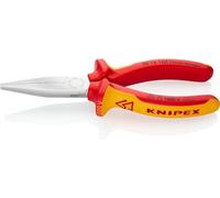 KNIPEX - Pinza a becchi lunghi, piatti, cromata isolata a norme VDE, Lunghezza complessiva: 160 mm 160