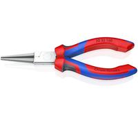 KNIPEX - Pinza a becchi lunghi, tondi a punta, cromata, con manici rivestiti 160
