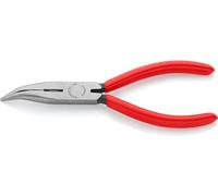 Knipex Pinza per Meccanica - con Becchi Mezzotondi con Tronchese (Pinza per Radiotecnici) Bonderizzata Nera, Rivestiti in Resina Sintetica 160 Mm 25 21 160