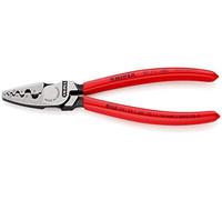 Knipex Pinza per Serrare Terminali a Bussola Rivestiti in Resina Sintetica 180 Mm (Confezione Self-Service/Blister) 97 71 180 Sb