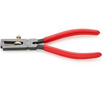 Knipex Pinza Spelacavi con Molla di Apertura Universale Bonderizzata Nera, Rivestiti in Resina Sintetica 160 Mm (Confezione Self-Service/Blister) 11 01 160 Sb