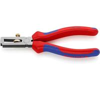 Knipex Pinza Spelacavi con Molla di Apertura Universale Bonderizzata Nera, Rivestiti in Materiale Bicomponente 160 Mm (Confezione Self-Service/Blister) 11 02 160 Sb