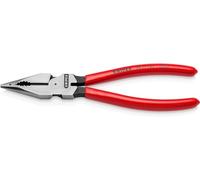KNIPEX Pinza universale con testa a punta atramentata nera rivestiti in resina sintetica 185 mm, 08 21 185