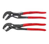 KNIPEX Strumenti - Set di 2 fascette stringitubo e morsetto a scatto (9K0080135US)