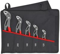 KNIPEX Set di 5 pinze Cobra in rotolo di attrezzi, nero