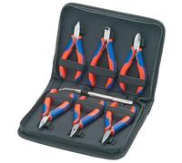 KNIPEX Set di attrezzi da 7 pezzi in custodia con cerniera, rosso