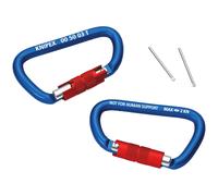 KNIPEX Set Di Moschettoni 2 Pezzi 82Mm Capacità 6 Kg Con Twistlock 25035