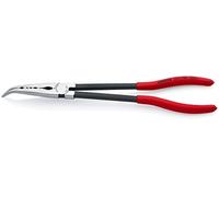 KNIPEX Tools 2881280 - Pinze a becco lungo, ganasce ad angolo di 45 gradi, colore: rosso