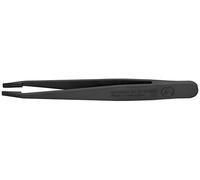 KNIPEX Tools 92 09 04 ESD Pinzette in plastica, punte smussate, 4-1/2", nero