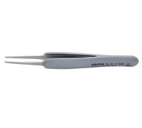 KNIPEX Tools 92 21 11 ESD Premium Acciaio Inox Pinzette di Precisione - Punte smussate - Manici in gomma ESD, 10,2 cm