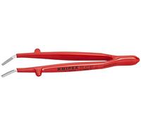 KNIPEX Tools 92 47 01 - Pinzetta angolata a 30°, in acciaio INOX, isolata 1.000 V, 14 cm