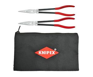 KNIPEX Tools 9K0080128US - Set di 2 pinze a becchi extra lunghi con custodia (28 71 280, 28 81 280 e 9K 00 90 12 US)