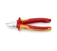 KNIPEX Tronchese laterale 70 06 180 T BK con occhiello di fissaggio cromata VDE, 180mm Quantità:1