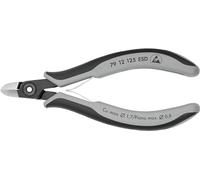 Knipex Tronchese Laterale di Precisione per Elettronica Esd Brunita, Rivestiti in Materiale Bicomponente 125 Mm 79 12 125 Esd