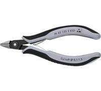 KNIPEX Tronchese laterale di precisione per elettronica ESD con impugnature multicomponente 125 mm, 79 42 125 Z ESD