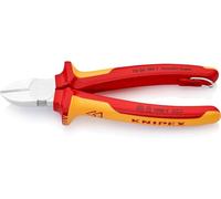 KNIPEX Tronchese laterale 70 06 180 T BK con occhiello di fissaggio cromata VDE, 180mm Quantità:1