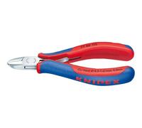 KNIPEX - Tronchese a tagliente laterale per elettronica con finitura a specchio, testa rotonda, FW, Lunghezza complessiva: 115 mm 115