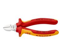 Knipex Tronchese Laterale per Meccanica Cromata, Isolati con Manici Rivestiti in Materiale Bicomponente, Collaudati Vde 140 Mm 70 06 140