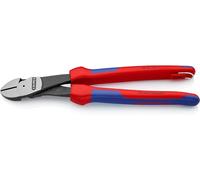 Knipex Tronchese Laterale per Meccanica Tipo Forte Bonderizzata Nera, Incorporato per Agganciare Una Protezione Anticaduta 250 Mm (Confezione Self-Service/Blister) 74 22 250 T Bk