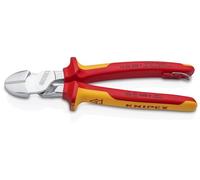 KNIPEX - Tronchese a tagliente laterale, esecuzione cromata isolato secondo VDE, con occhiello di sicurezza, Lunghezza complessiva: 200 mm 200