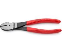 Knipex Tronchese Laterale per Meccanica Tipo Forte Bonderizzata Nera, Rivestiti in Resina Sintetica 180 Mm (Confezione Self-Service/Blister) 74 01 180 Sb