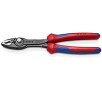KNIPEX 82 02 200 SB TwinGrip Pinza con capacità di presa frontale e laterale con manici comfort bonderizzata grigia 200 mm