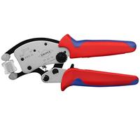 KNIPEX Twistor16 Crimpatrice per terminali a bussola, con regolazione automatica con testa di crimpaggio girevole cromata con impugnature, 97 53 18