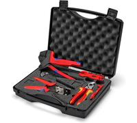 KNIPEX Valigetta per il fotovoltaico per connettori per cavi solari MC4 (Multi-Contact) 7 pezzi, 97 91 04 V01