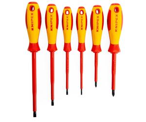 Knipex VDE Screwdriver Set 1000V 6 Pezzi a Incastro & Phillips Lucidata