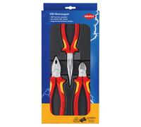 Knipex VDE Set di Pinze 3 Pezzi Tagliafili Naso Lungo & Combinazione Pinze 44948