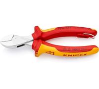 Knipex X-Cut Tronchese Laterale Compatto Cromata, Isolante, Collaudati Vde; Incorporato per Agganciare Una Protezione Anticaduta 160 Mm (Confezione Self-Service/Blister) 73 06 160 T Bk