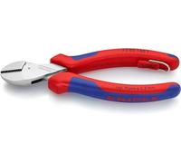 KNIPEX X-Cut Tronchese laterale compatto in blister cromata rivestiti in materiale bicomponente, con anello di fissaggio incorporato, 73 05 160 T BK