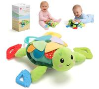 Knirose Montessori giocattolo a forma di tartaruga, giocattolo con capannone pieghevole e multitutture, adatto per addominali/carrozzine, giocattolo sensoriale per bambini da 0 a 3 anni