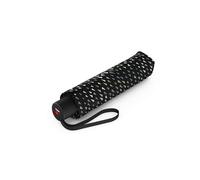 Knirps A.050 - Ombrello tascabile Medium Manual, compatto e resistente alle tempeste, stabile, antivento, Nero caldo, Centre