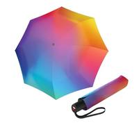 Knirps A.200 - Ombrello antivento per adulti Duomatic medio in arcobaleno - Design con apertura automatica e chiusura automatica, baldacchino antivento da 97,8 cm, telaio in acciaio resistente