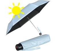 Knirps Mini ombrello parasole leggero C.058, manuale, con protezione UV e calore, Ice-black, protezione contro i raggi UV e il calore, 92 cm