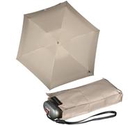 Knirps Mini ombrello tascabile da viaggio, piccolo e leggero, a righe, beige., 93 cm