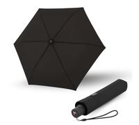 Knirps Ombrello C.250 Light Duomatic Black con Borsa Portaombrelli, Ombrello Tascabile con Funzione Duomatic, Apertura-Chiusura Automatica, Ombrello Tascabile con Pulsante, Ombrello Automatico