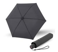Knirps Ombrello C.250 Light Duomatic Grigio Scuro con Borsa Portaombrelli, Ombrello Tascabile con Funzione Duomatic, Apertura-Chiusura Automatica, Ombrello Tascabile con Pulsante, Ombrello Automatico